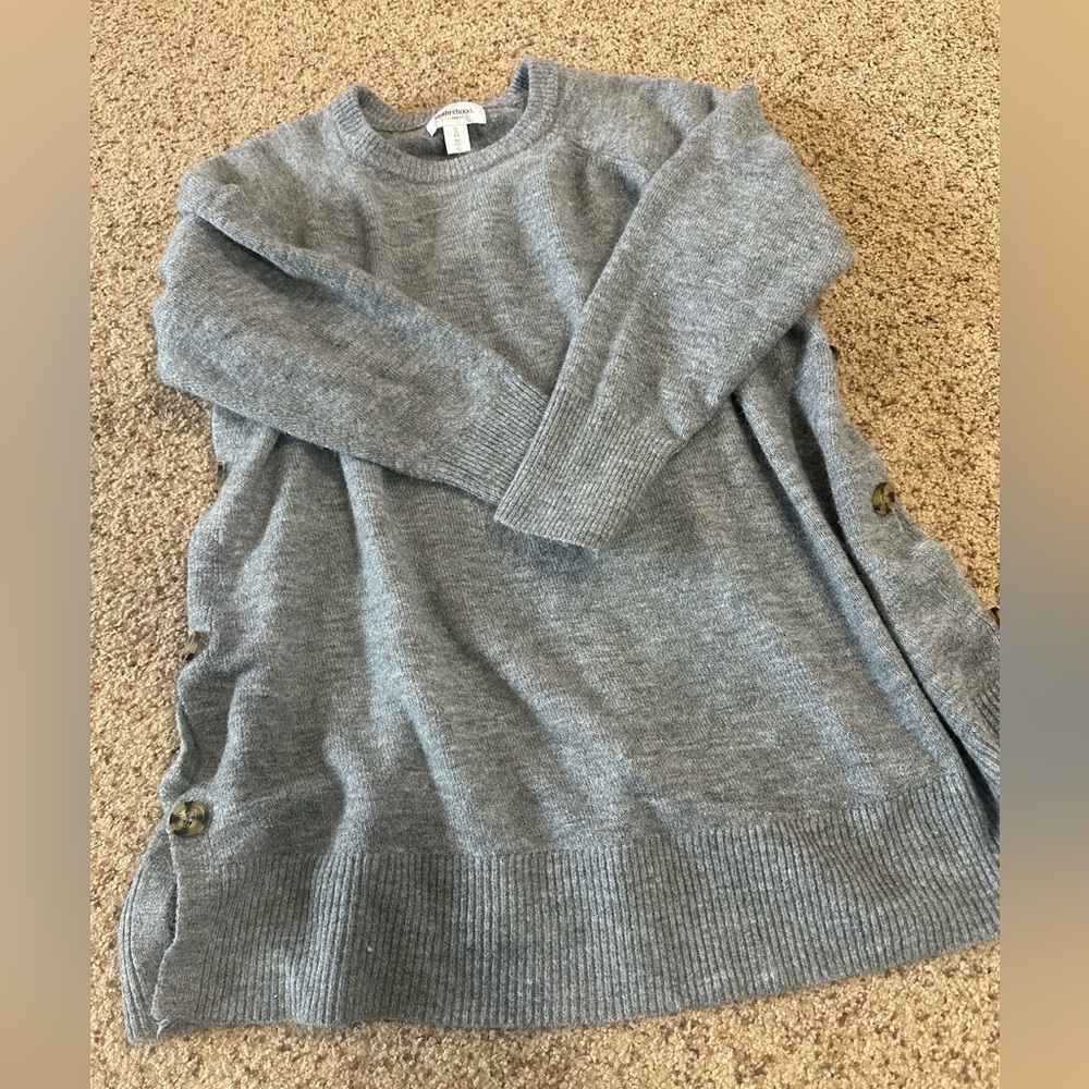 Maternity Motherhood Heather Gray Crew Neck Sweater